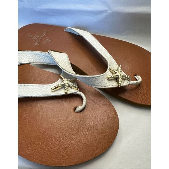 Amanda Blu Flip flops sz 9 spring, summer, pool, cruise beautiful elegant - Picture 3 of 10